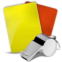 Fußball Schiedsrichter Icon, gelbe karte, rote karte